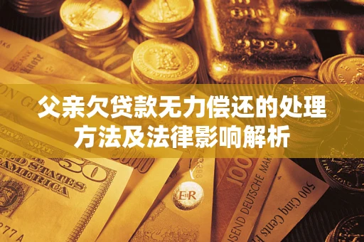 济南父亲欠贷款无力偿还的处理方法及法律影响解析